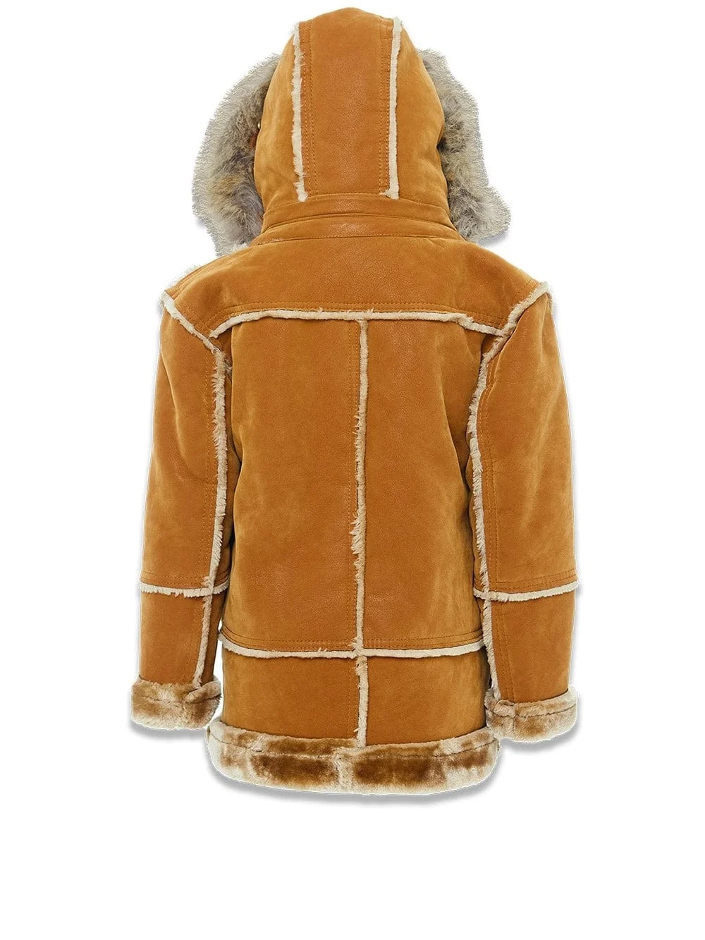 Jordan Craig Green Faux Shearling-Trim Kids Pea Coat